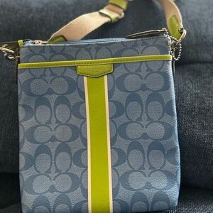 Stylish Blue and Green Crossbody Bag
